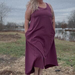 Banana Republic Sleeveless Purple athletic Midi Dress